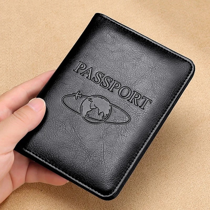 Travel Accessories Wallet - ユニセックス本革パスポートカバー RFID ブロッキング男性パスポートホルダー ID カードケース旅行財布 Wowen