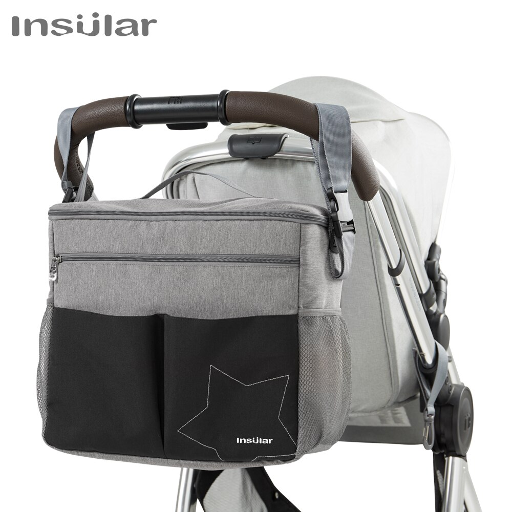 Travel Accessories Baby - インスラー大容量ベビーおむつバッグ屋外旅行ママバッグベビーカー用断熱授乳バッグポリエステル固体おむつバッグ
