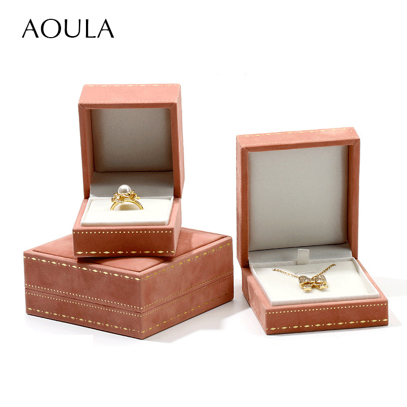 Travel Accessories Jewelry - 高級リングイヤリングペンダントネックレスジュエリーギフト包装収納ボックス卸売旅行アクセサリー梱包オーガナイザーケース
