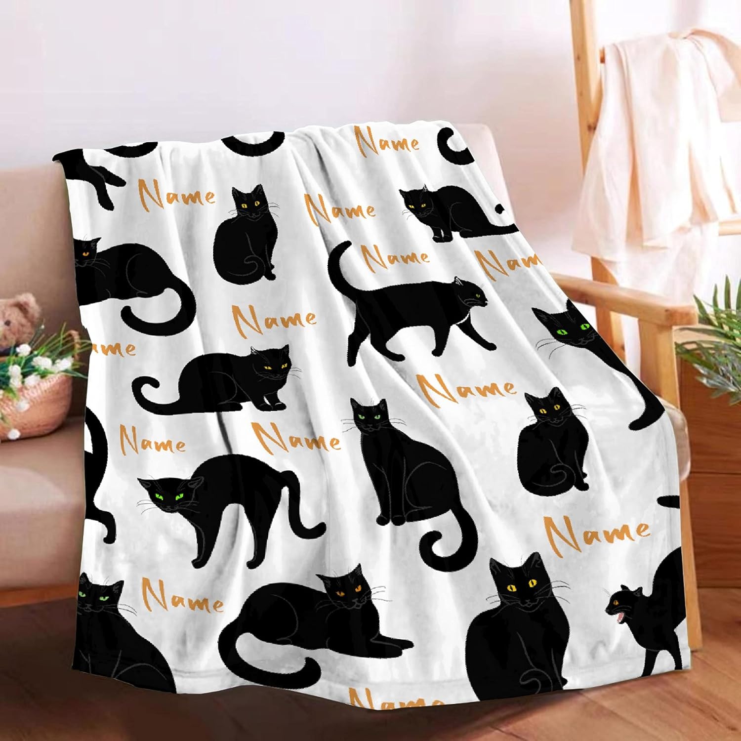 Travel Accessories Ideas - 可愛い猫柄のスローブランケット、プラッシュフリースソファブランケット、ペット愛好家のための居心地の良いギフト、冬秋の家の装飾アクセサリー