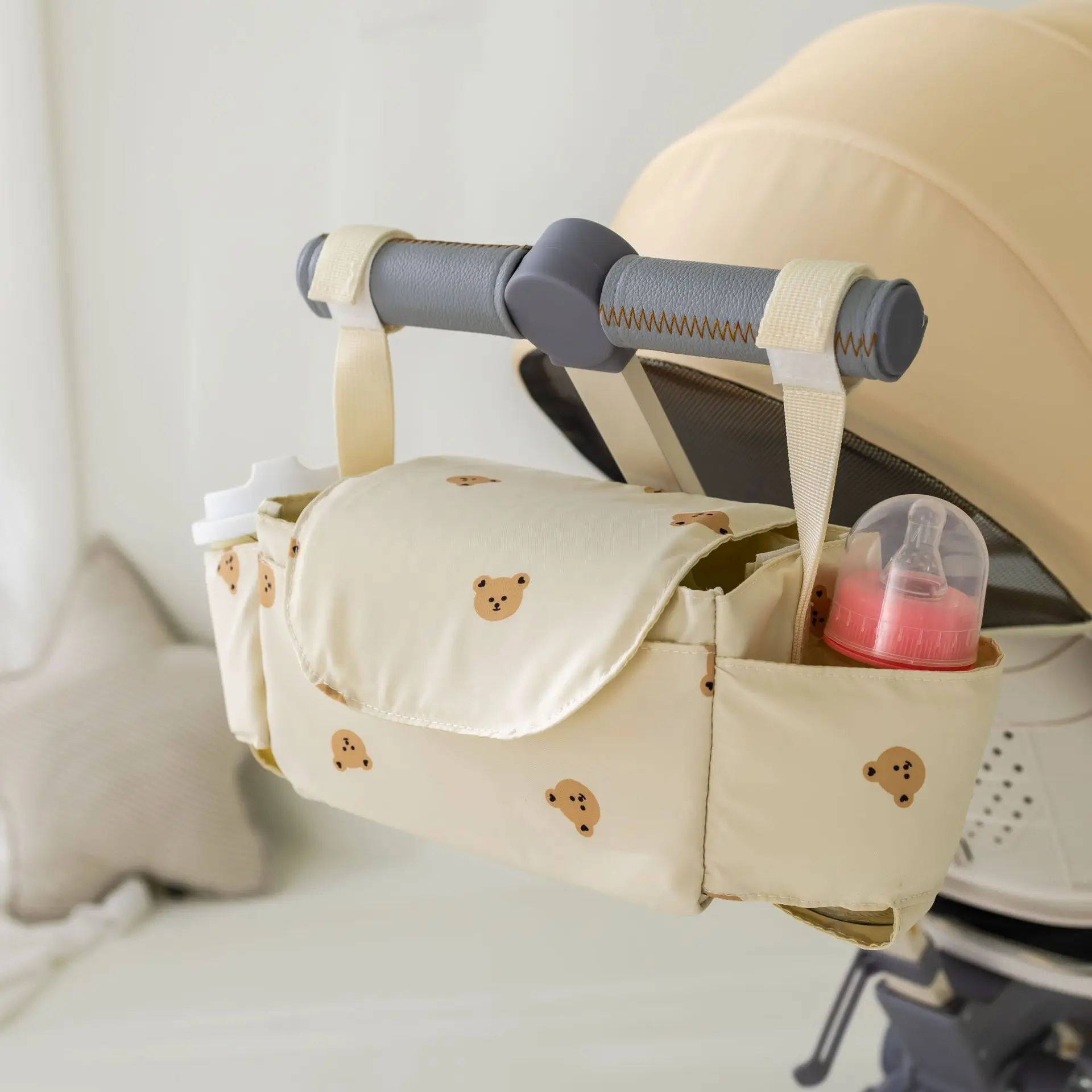 Travel Accessories Baby - ベビーカー用バッグ、ベビーカー収納オーガナイザー、ベビー用品、カップホルダー、新生児用、持ち運び可能な旅行用カーバッグ、汎用タイプ。