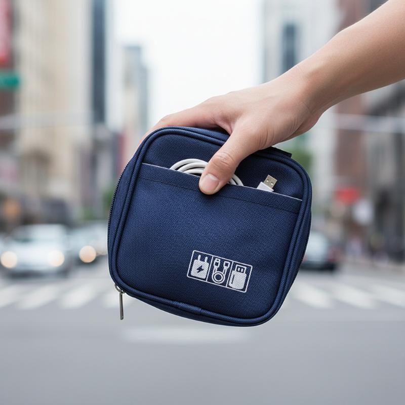 【F】防水仕様の携帯用ケーブル収納バッグ。USB、充電器、イ - Travel Accessories Organizer Bag のレビューと価格