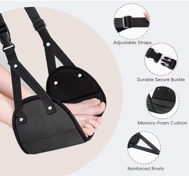 調節可能なフットレストとNポータブルフットハンモック、レッグ - Travel Accessories Long Flight のレビューと価格