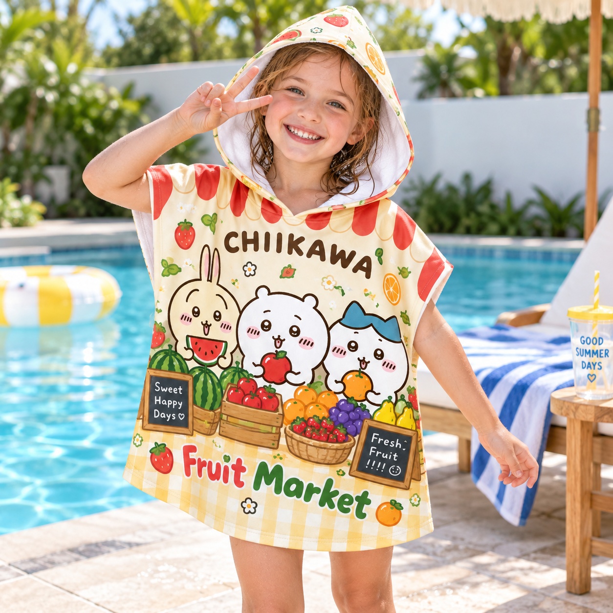 かわいい子供用フード付きタオル、漫画柄のバスポンチョ、赤ちゃ - Travel Accessories Baby のレビューと価格