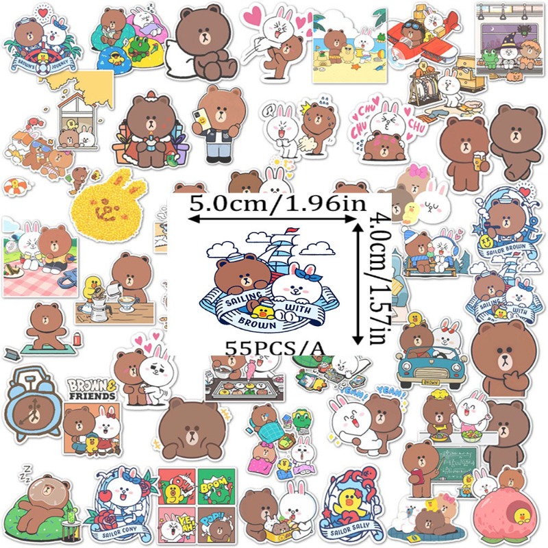 LINE FRIENDS ブラウン・コニー・サリー アニメ風 - Luggage Cover Protector のレビューと価格