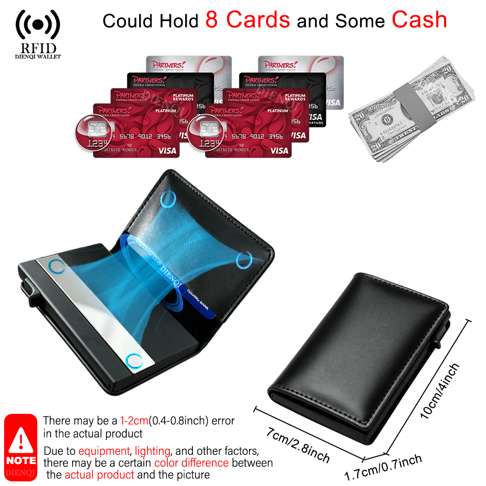 RFID対応クレジットカードホルダー、高級感のあるメンズ財布 - Travel Accessories Wallet のレビューと価格